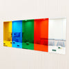 Coloured Large Rectangular Mirrors, Pack of 5