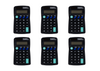 8 Digit Pocket Calculator Dual Power, Pack of 6