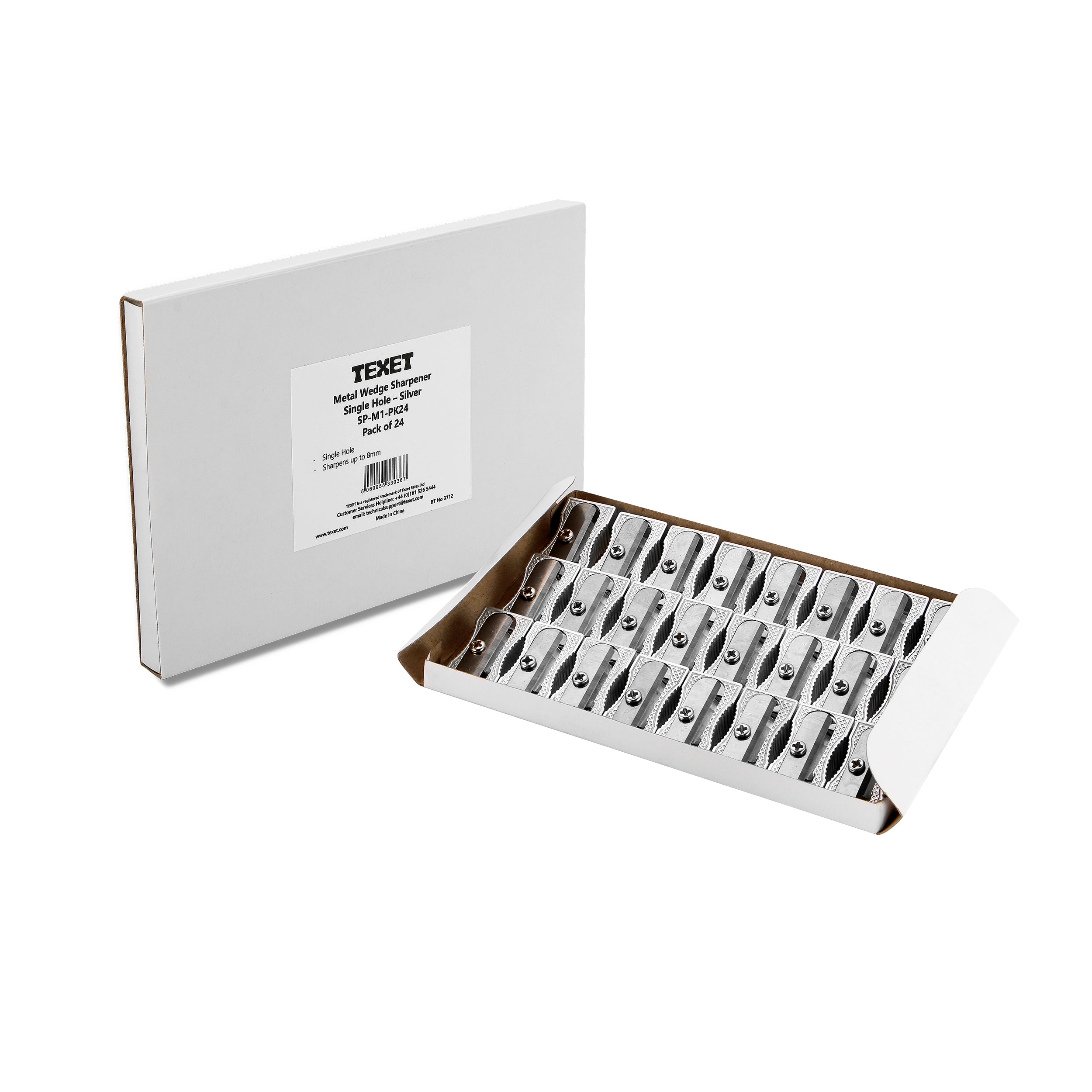 Metal Wedge Sharpener Single Hole, Pack of 24