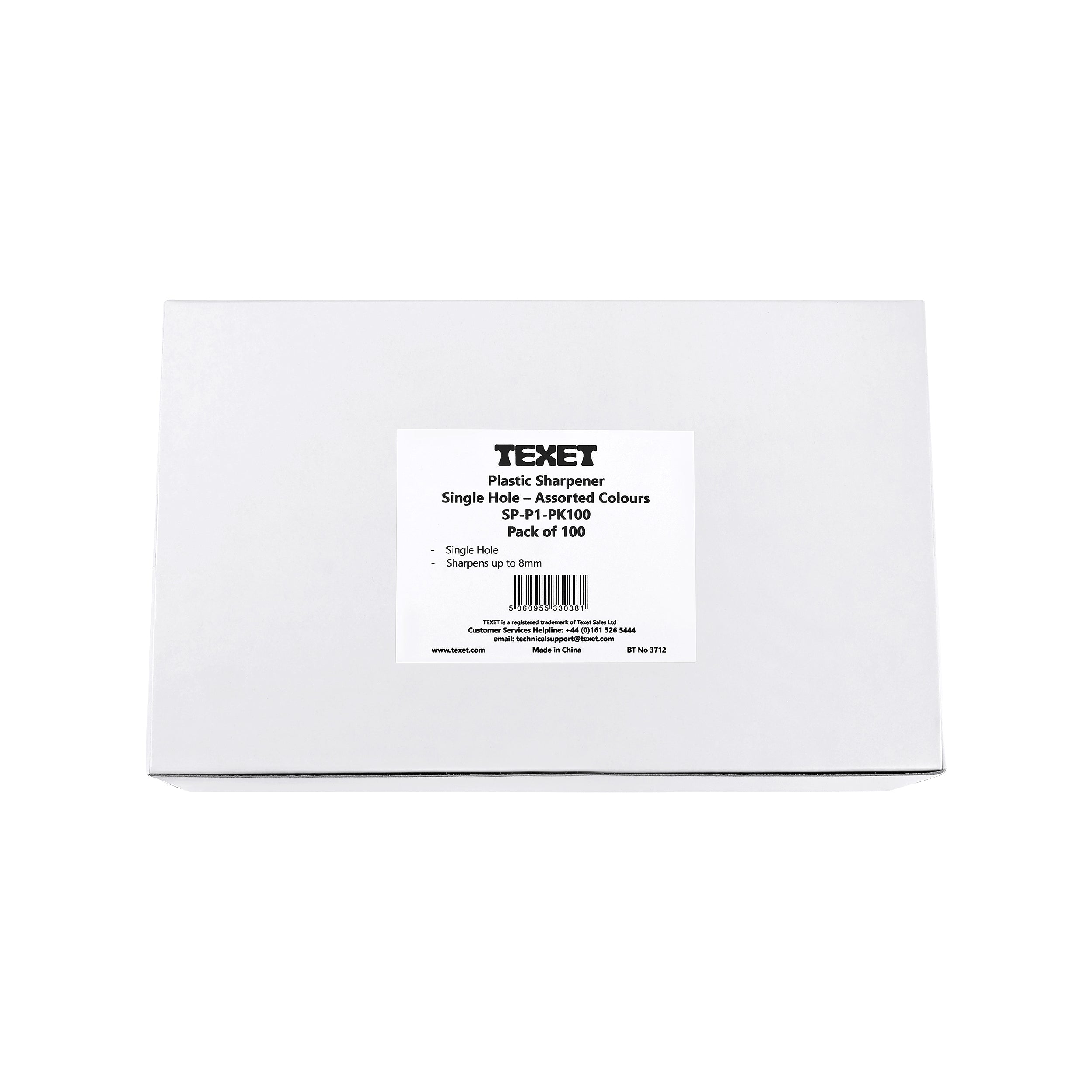 Plastic Sharpener Single Hole, Pack of 100