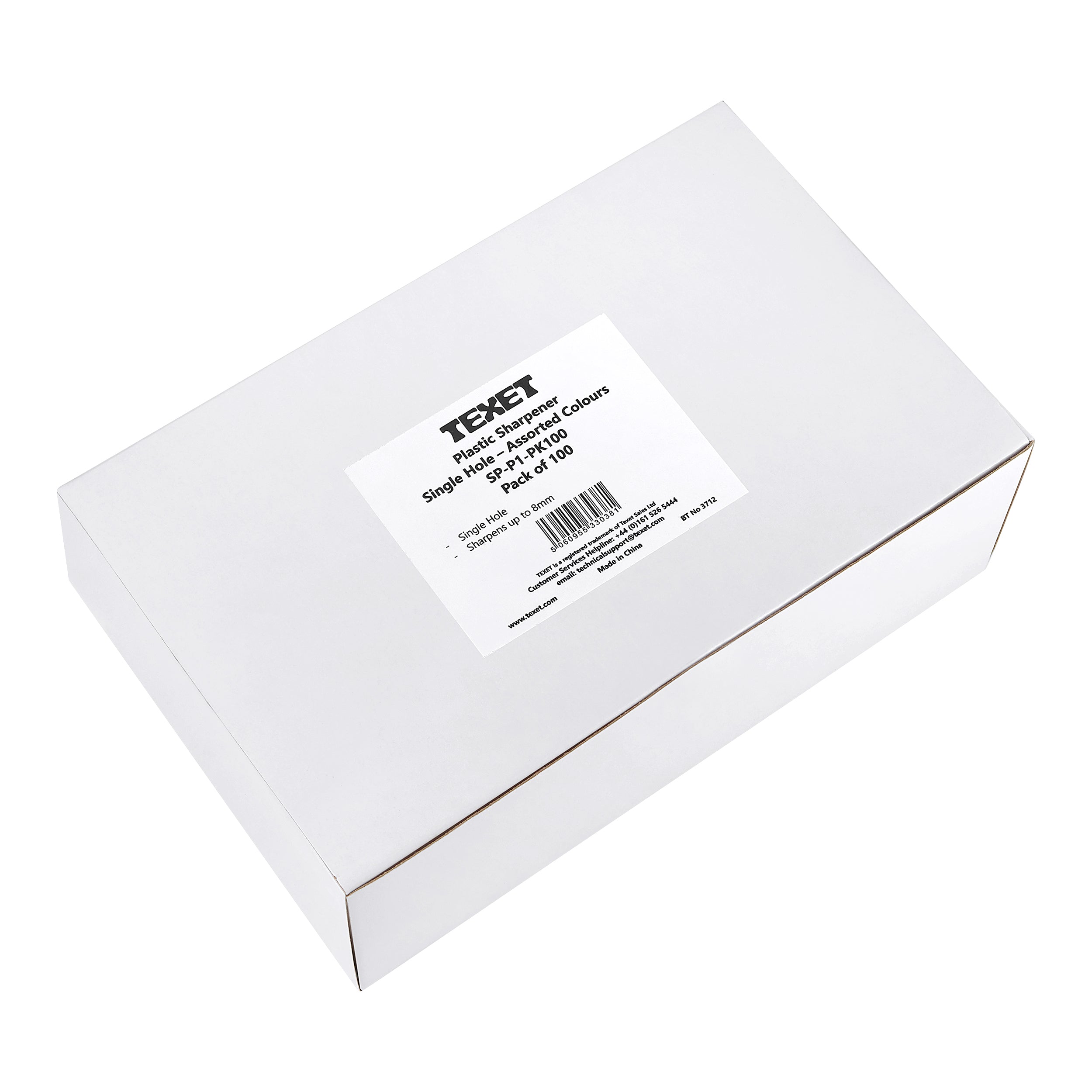 Plastic Sharpener Single Hole, Pack of 100