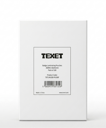 Texet Badge Laminating Pouches 350 mcn 65x95mm, Pack of 100