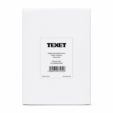 Texet Badge Laminating Pouches 350 mcn 54x86mm, Pack of 100