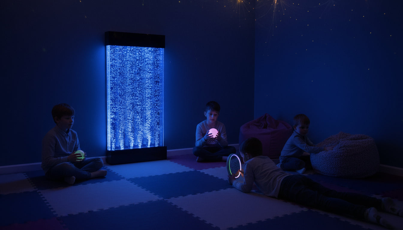 Free Standing Bubble Wall – Colour-Changing Sensory Feature