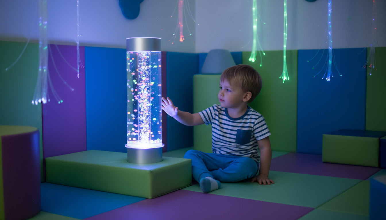 Bubble Tube 60x20cm, Colour-Changing Sensory Light for Relaxation & Therapy