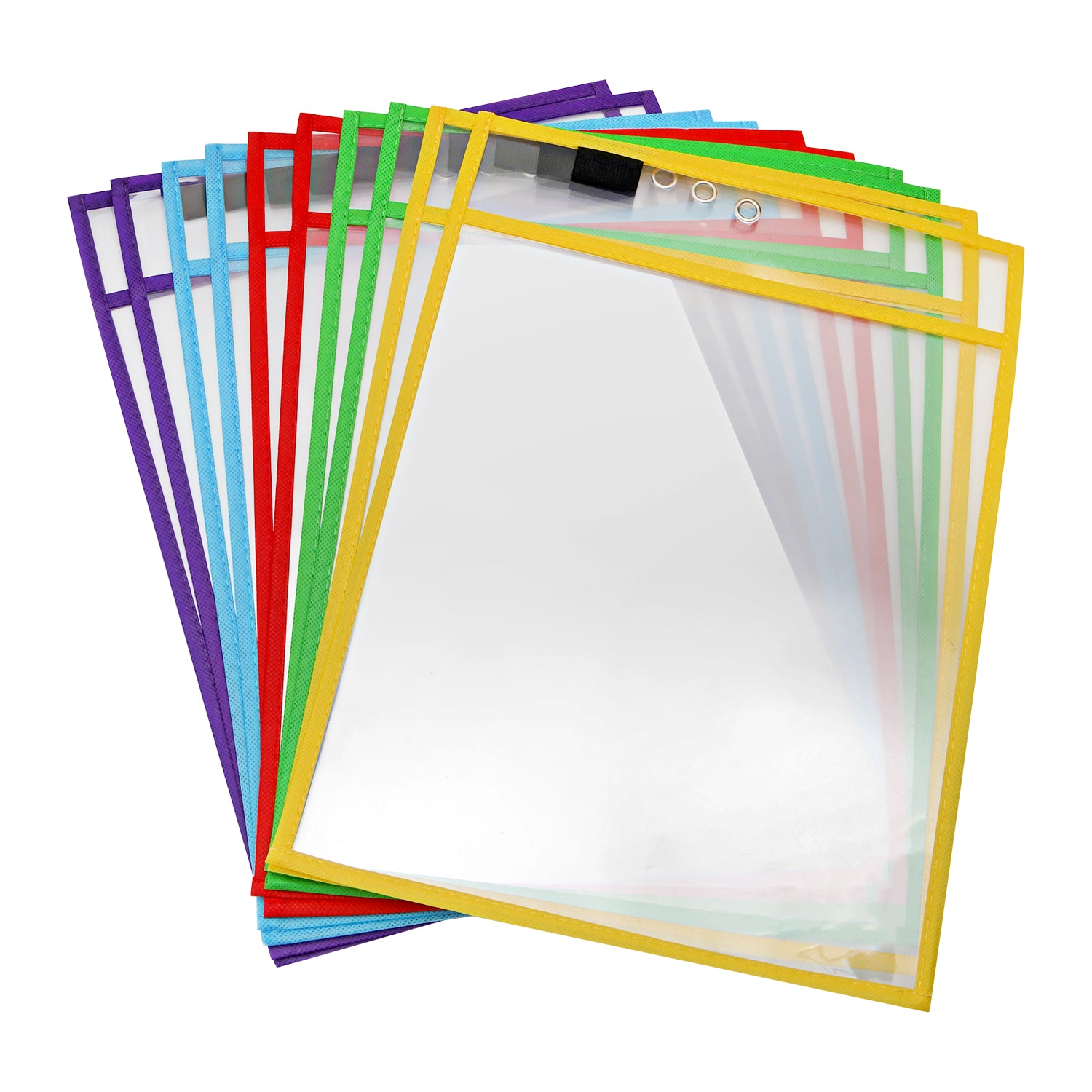 A4 Drywipe Sleeves Assorted Colours, Pack of 10
