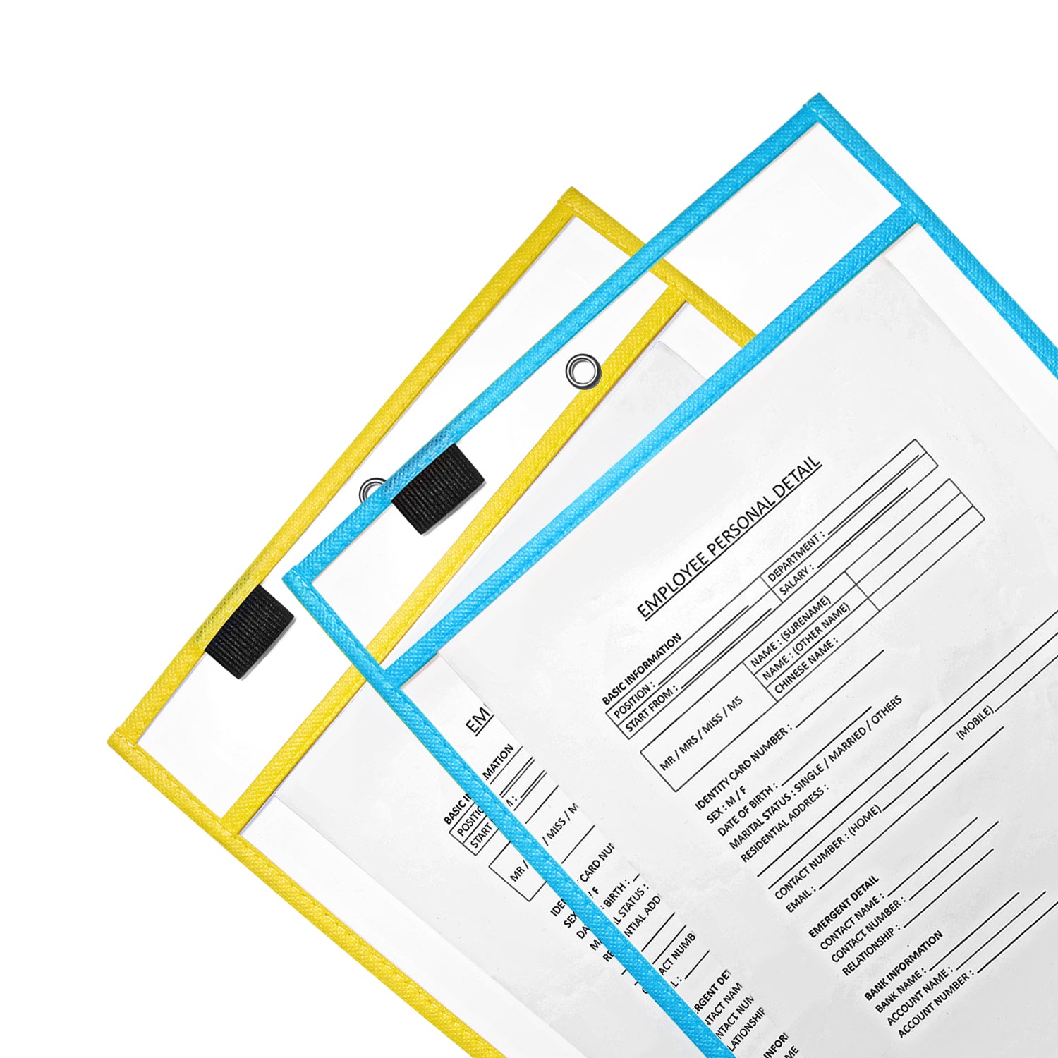 A4 Drywipe Sleeves Assorted Colours, Pack of 10