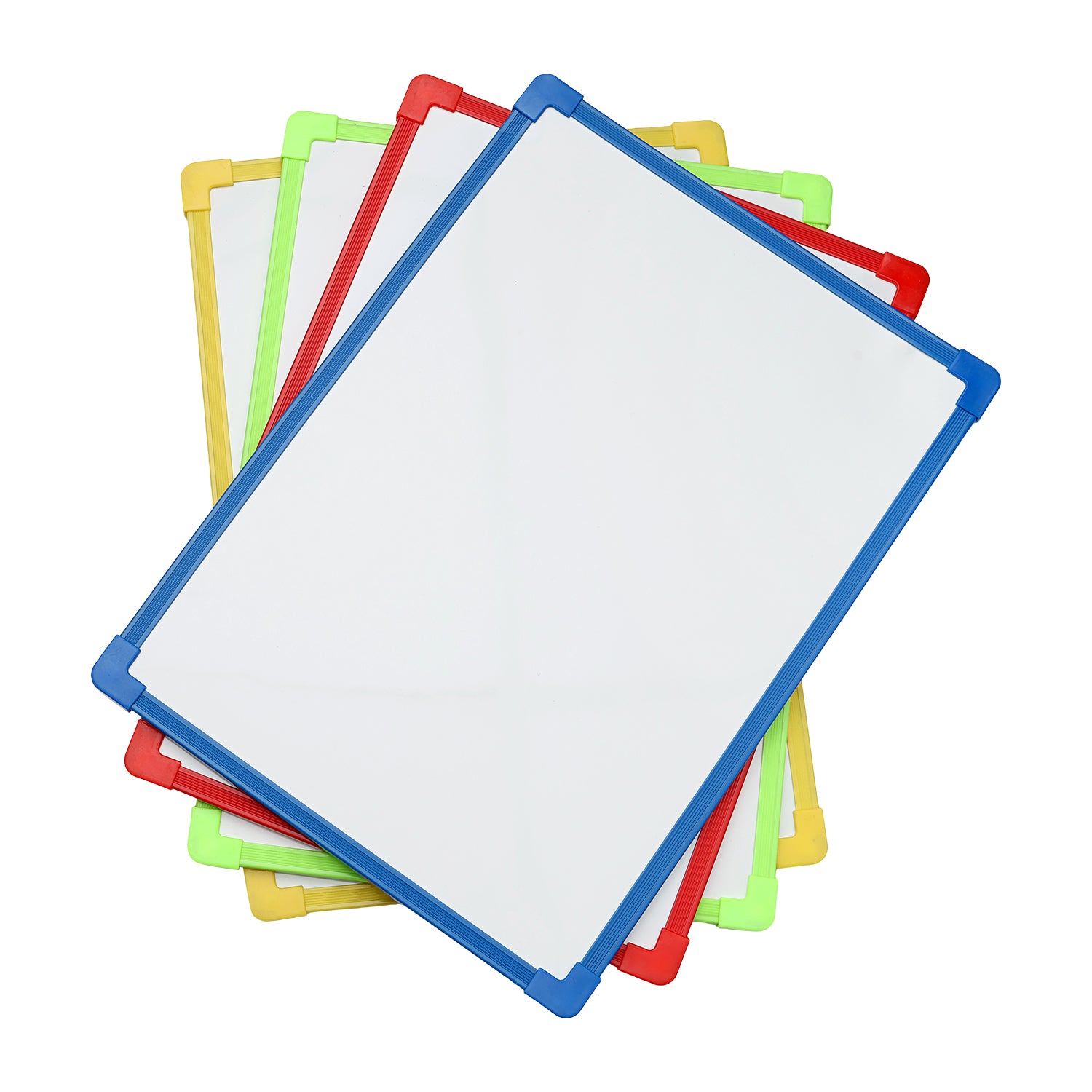 A4 Mix Colours Magnetic Framed Whiteboards, Pack of 4