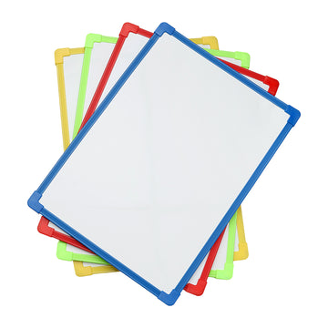 A4 Mix Colours Magnetic Framed Whiteboards, Pack of 4