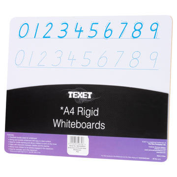 A4 Rigid Number Formation Whiteboard, Pack of 5