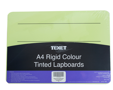 A4 3 Line Double-Sided Lapboard Green, Pack of 5
