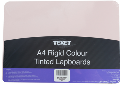 A4 Rigid Plain Double-Sided Lapboard Pink, Pack of 5
