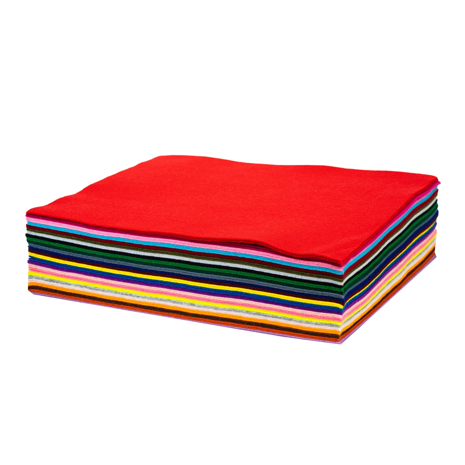 Bright Coloured Felt Sheets 33 x 27cm, Pack of 50