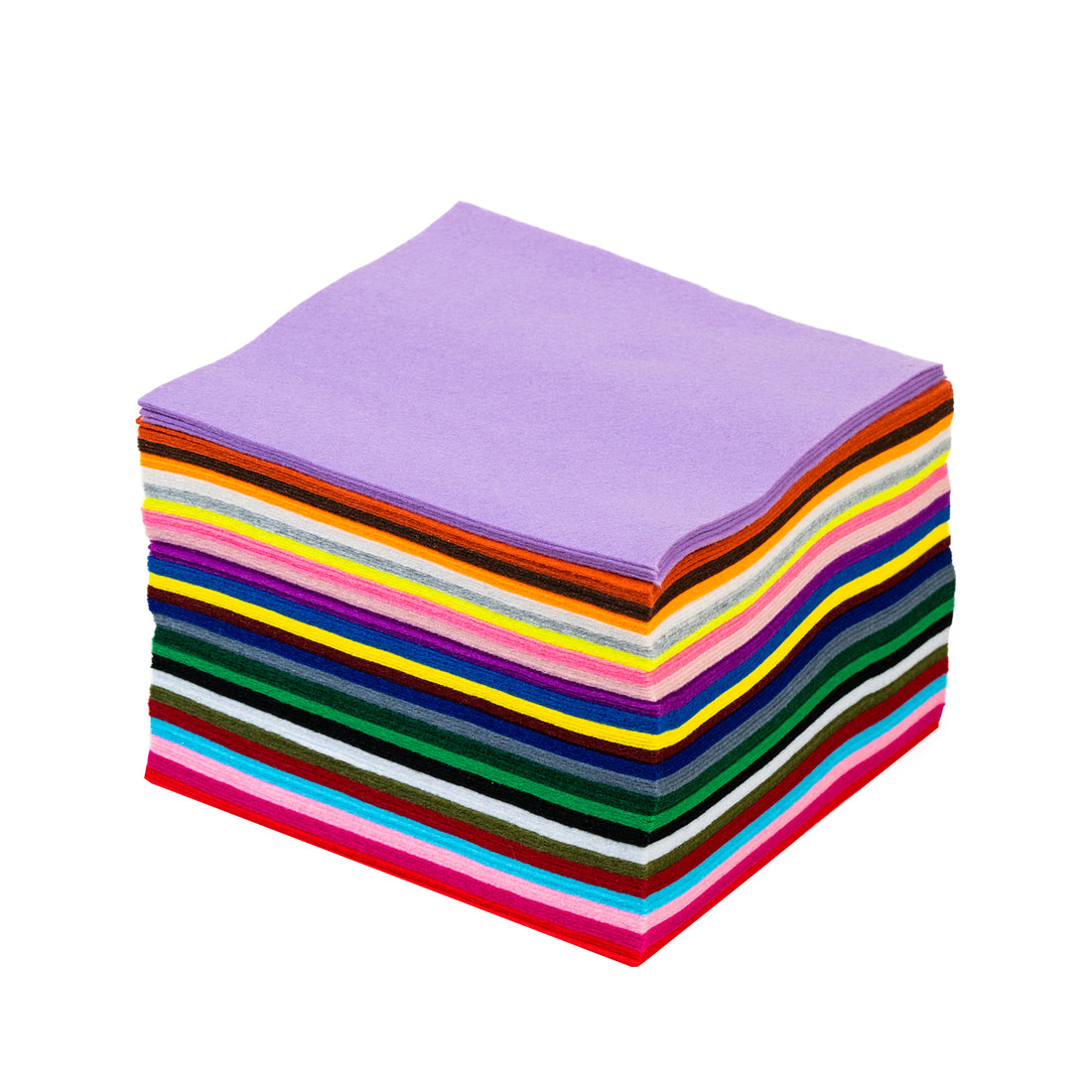 Bright Coloured Felt Polyester Sheets 23 x 23cm, Pack of 100