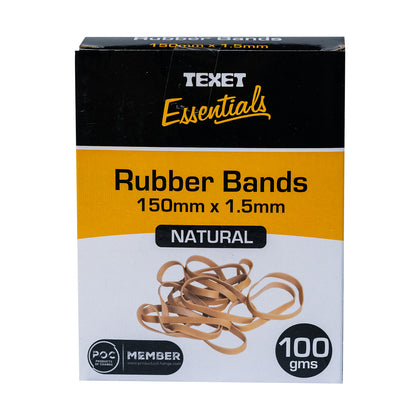 Rubber Bands 100g 150x1.5mm Natural