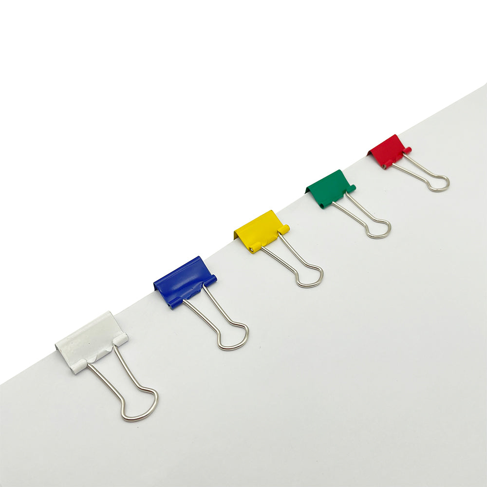 Foldback Clips 19mm Pack 50 Assorted Colours