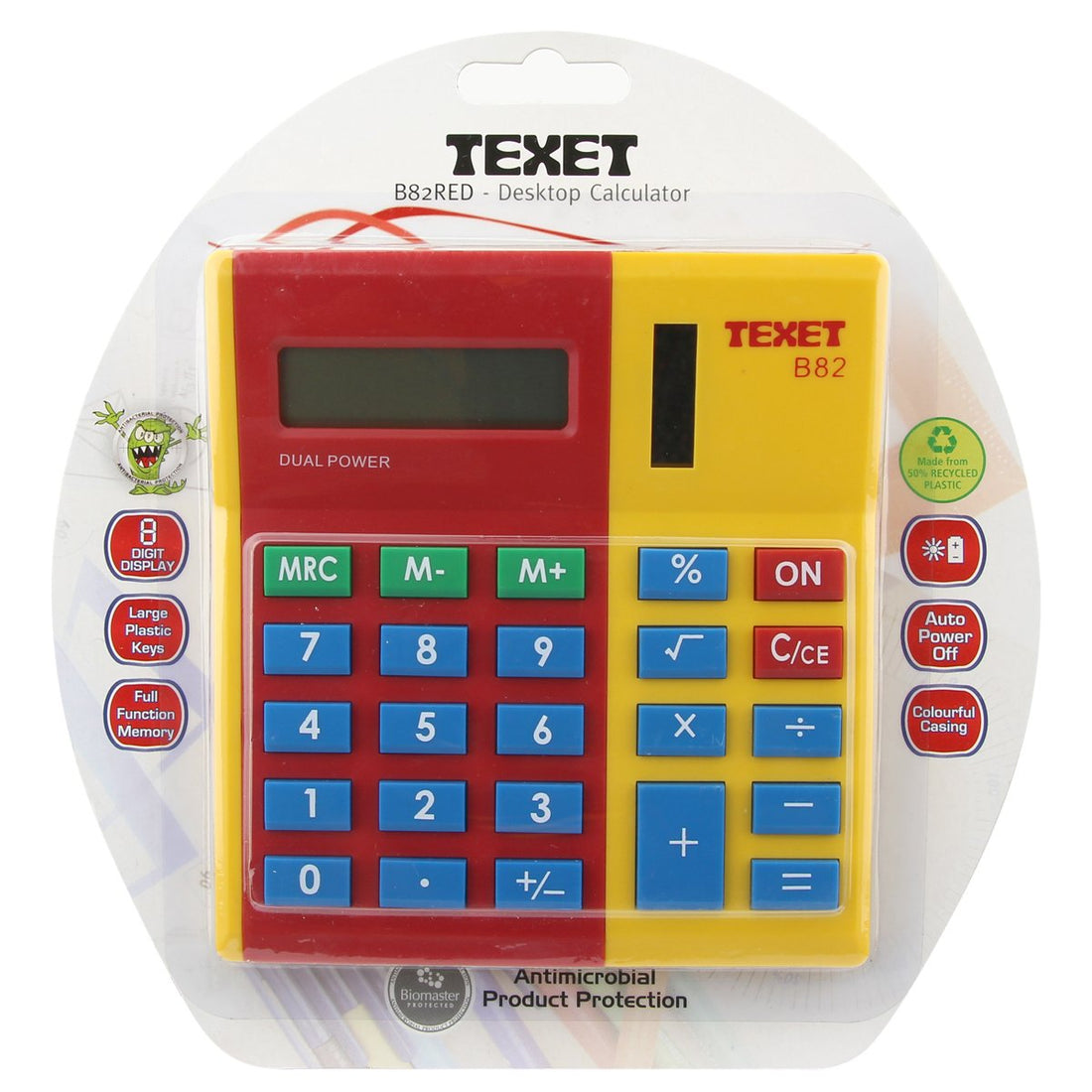 B82RED Desktop 8 Digit Calculator