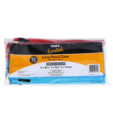 Clear Long Pencil Case,  Pack of 12