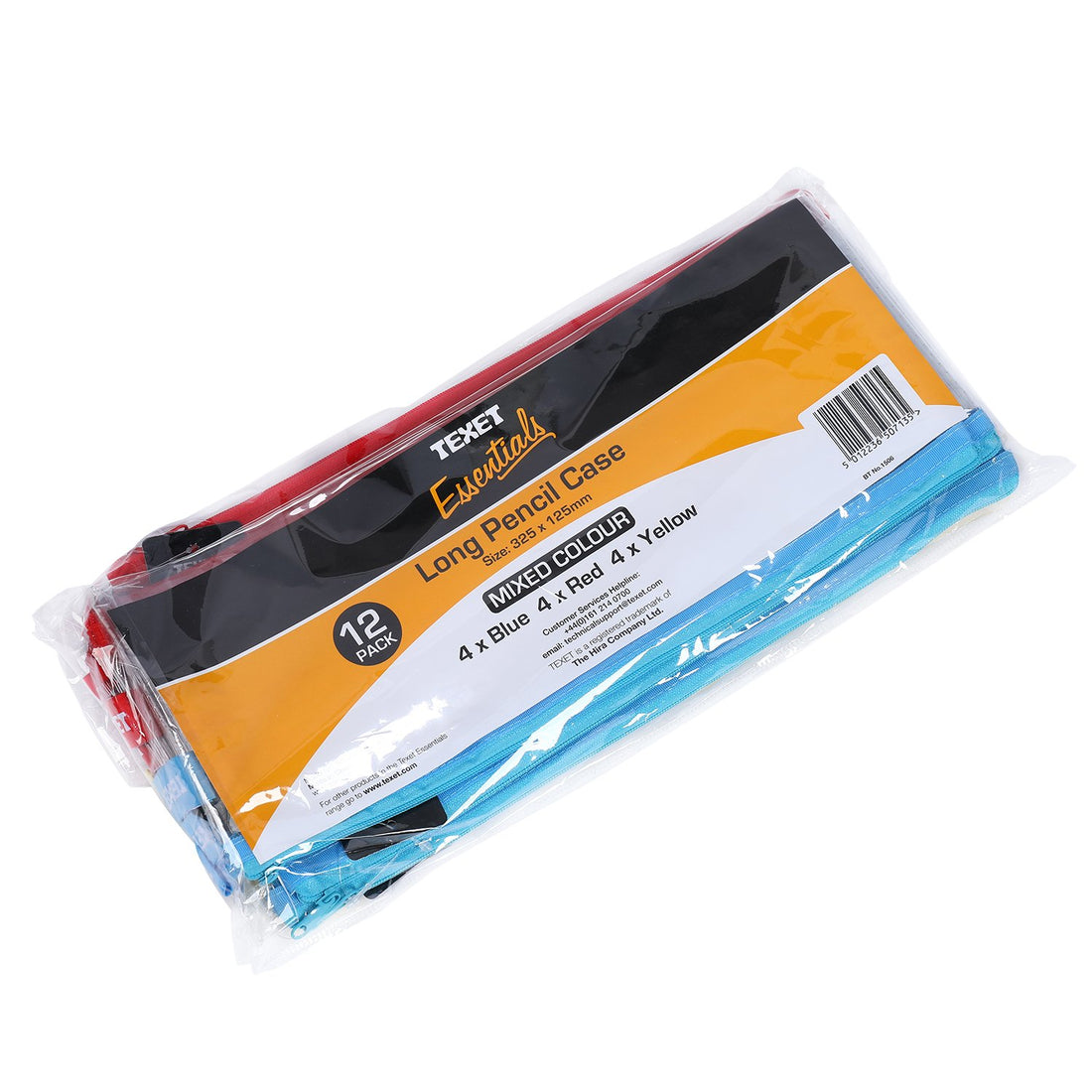 Clear Long Pencil Case,  Pack of 12