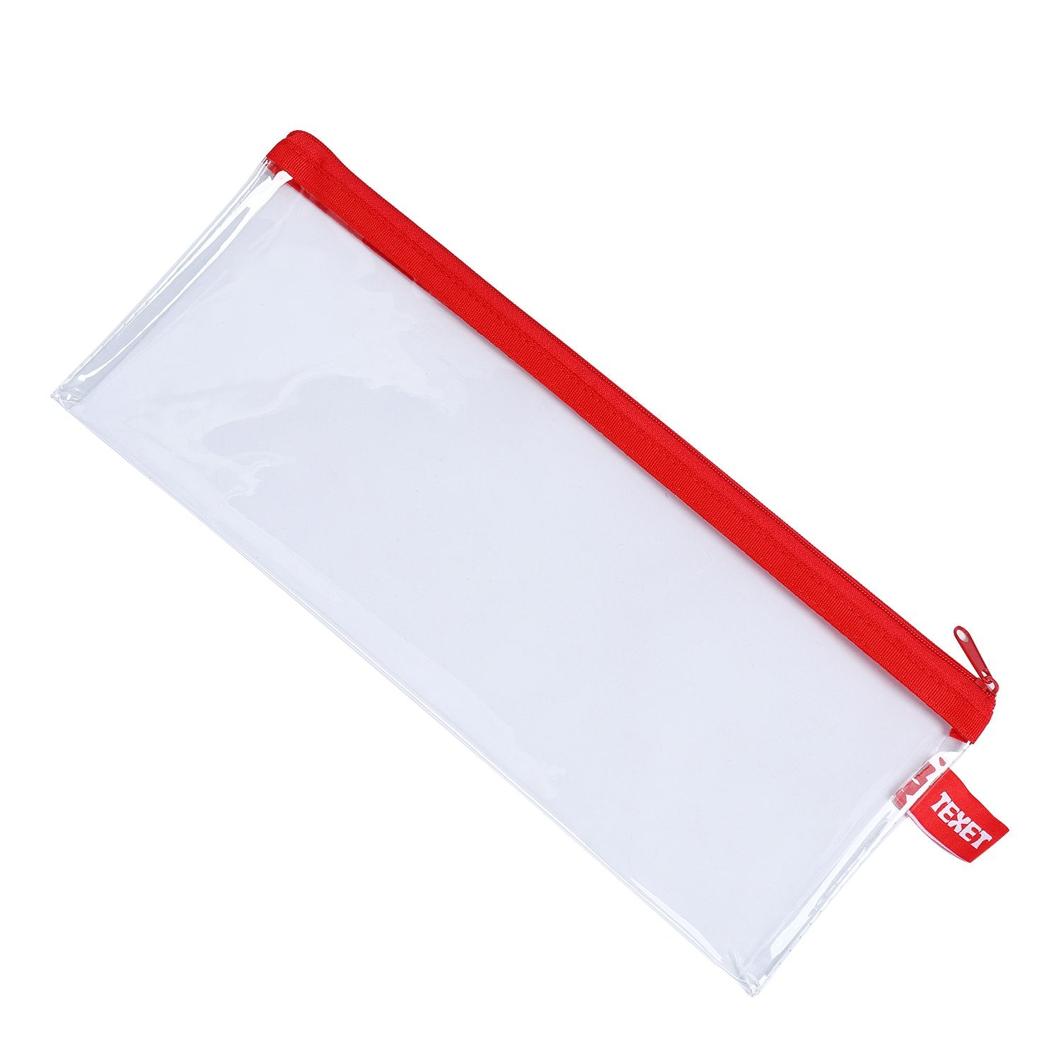 Clear Pencil Cases 325mm x 125mm Assorted Colours PK12