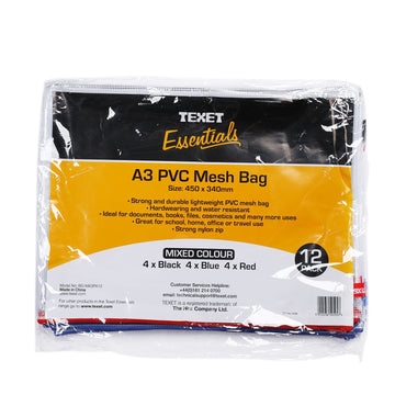 A3 PVC Mesh Bag, Pack of 12