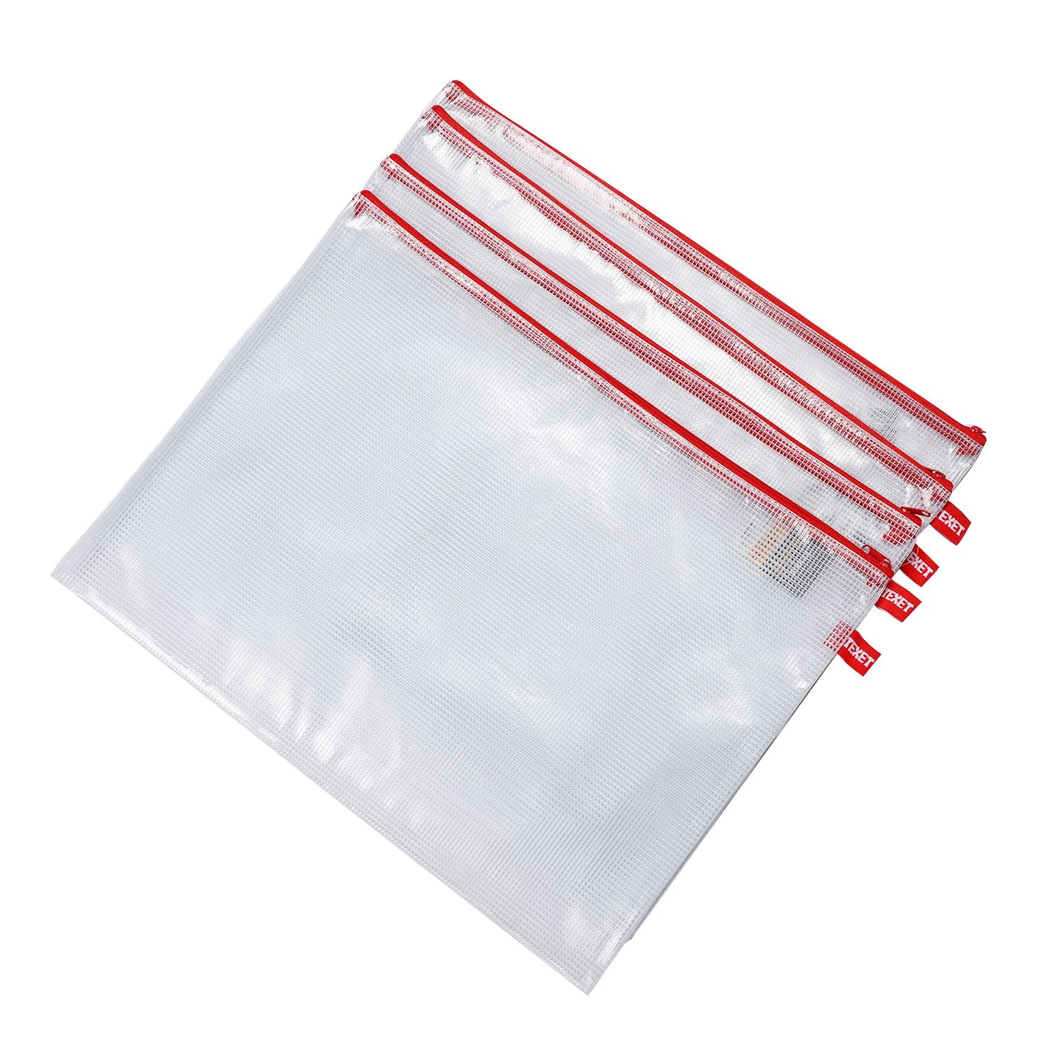 A3 Mesh Plastic Bags Assorted Colours PK12