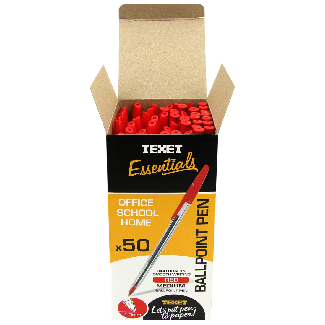 Economy Ballpoint Pen Red, Pack of 50