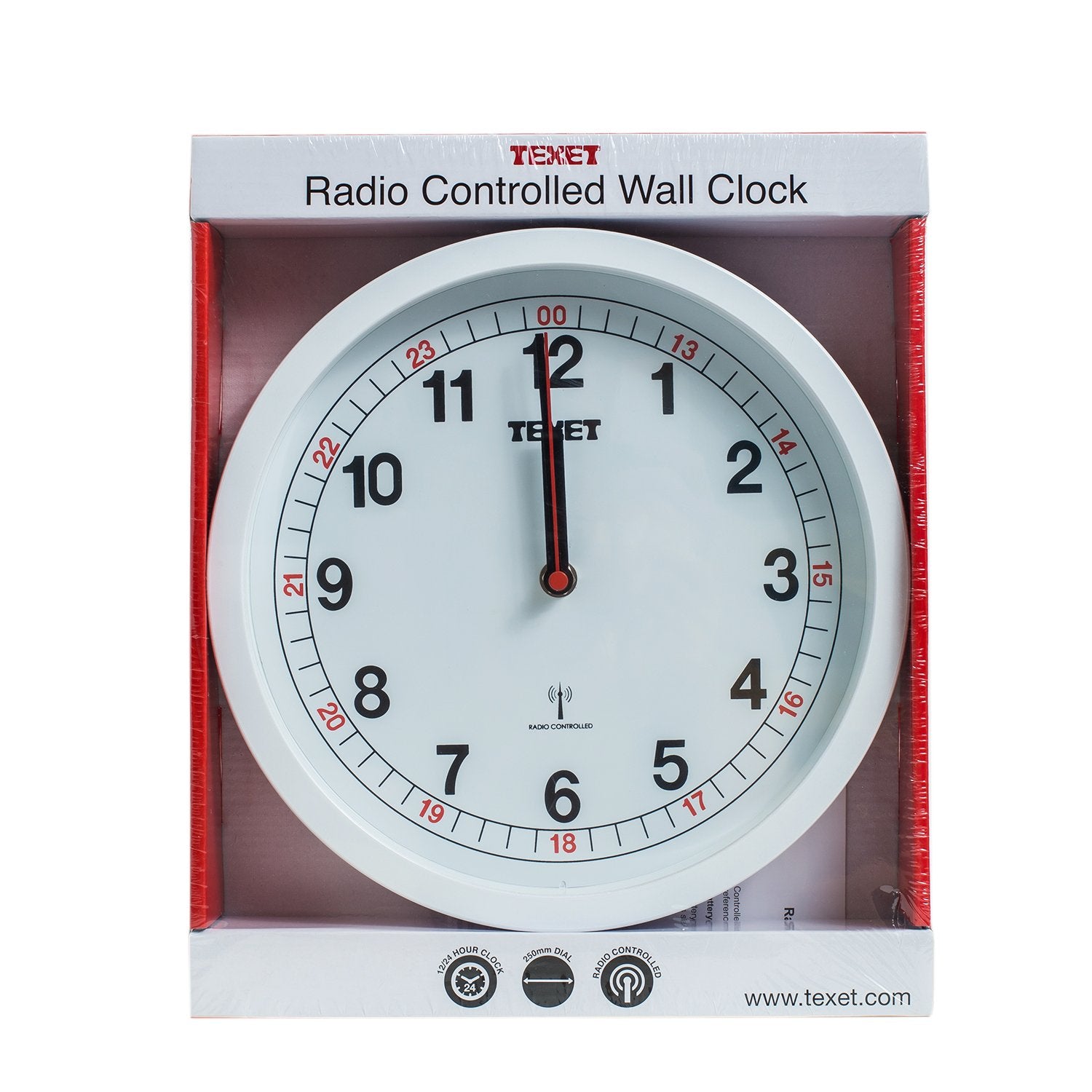 Radio Controlled Wall Clock, 25.4 cm