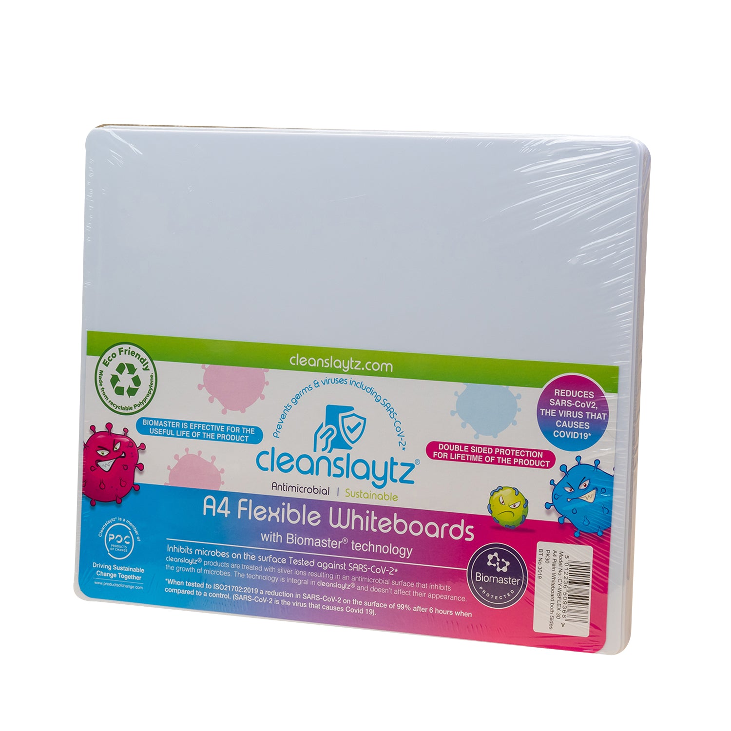 Flexible A4 Plain Whiteboard, Pack of 30