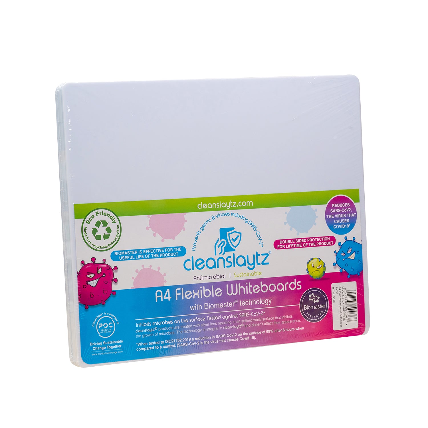 Flexible A4 Plain Whiteboard, Pack of 30