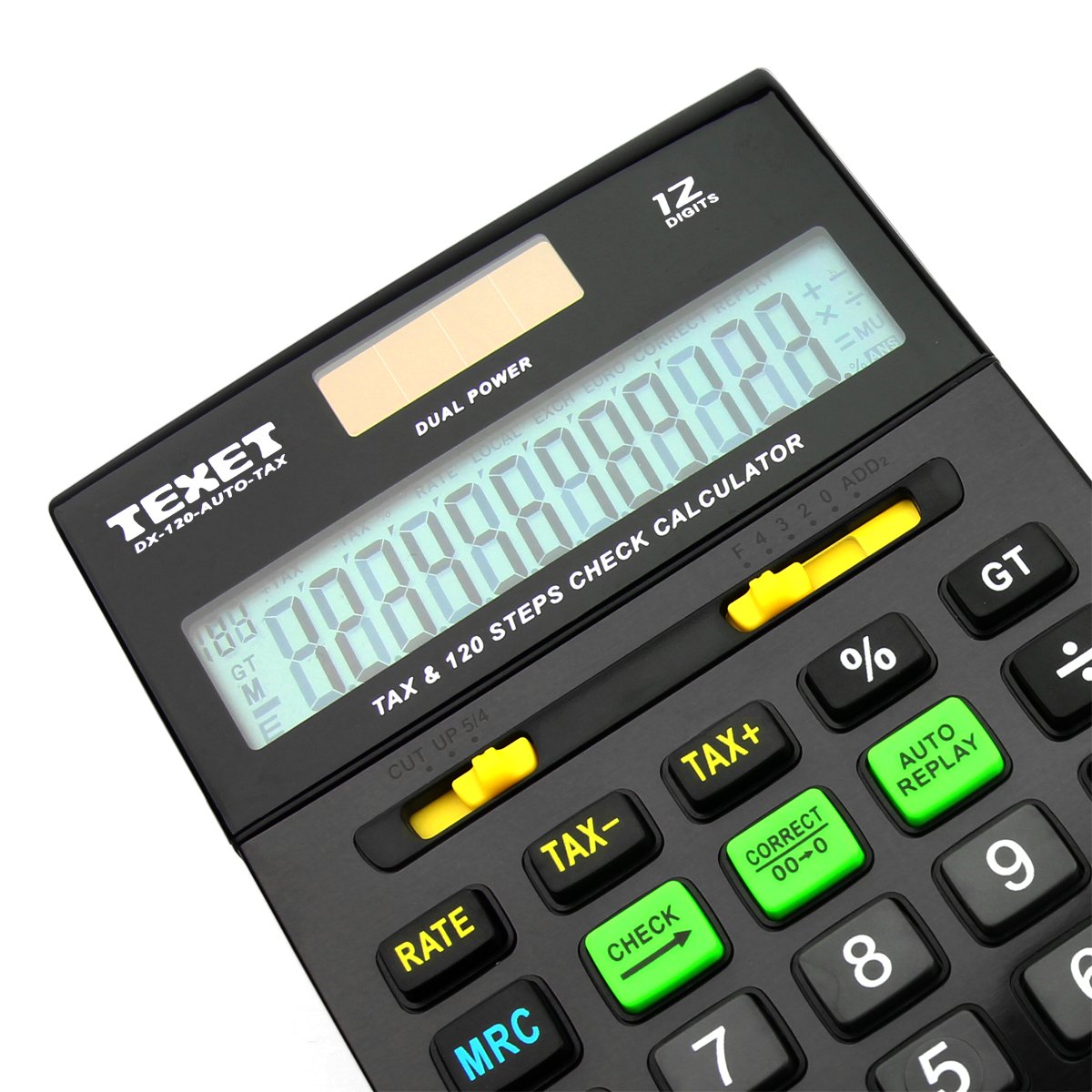 DX-120-AUTO-TAX Desktop 12 Digit Dual Powered Calculator