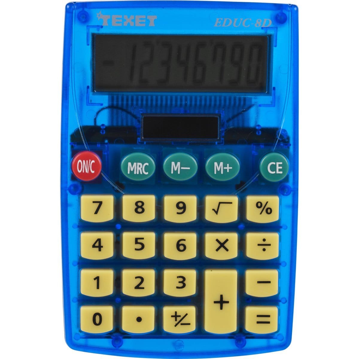 EDUC-8D Large 8 Digit Dual Powered Semi Desktop Calculator