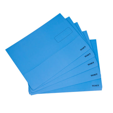 A3 Document Wallets Blue, Pack of 25