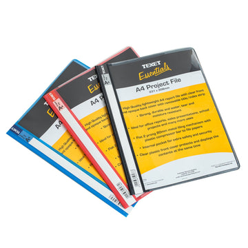 A4 Project File Assorted Colours PK25