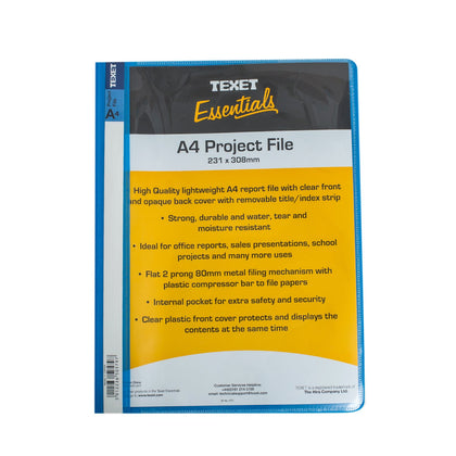 A4 Project File Assorted Colours PK25