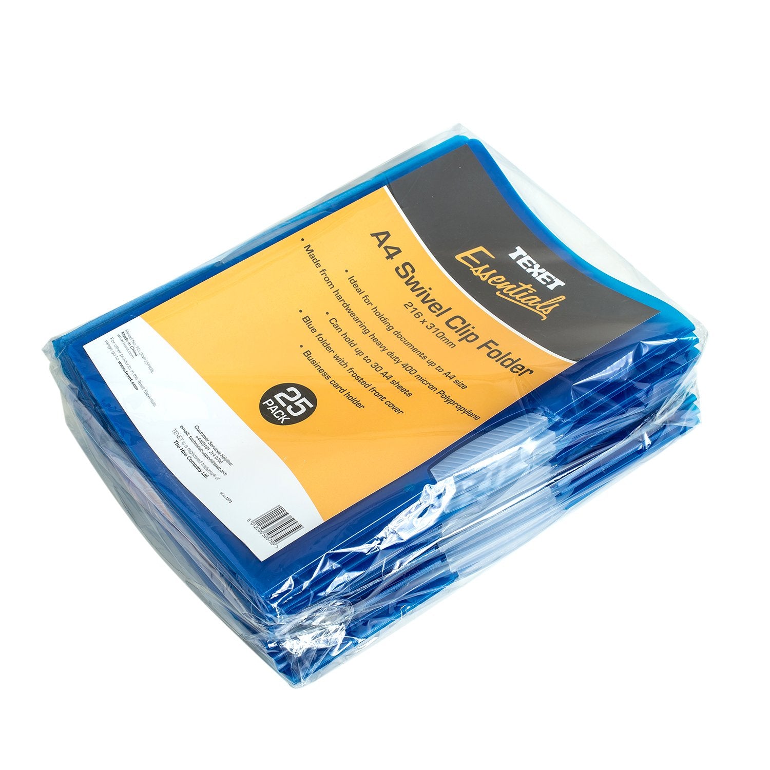 A4 Swivel Clip Folders Blue PK25