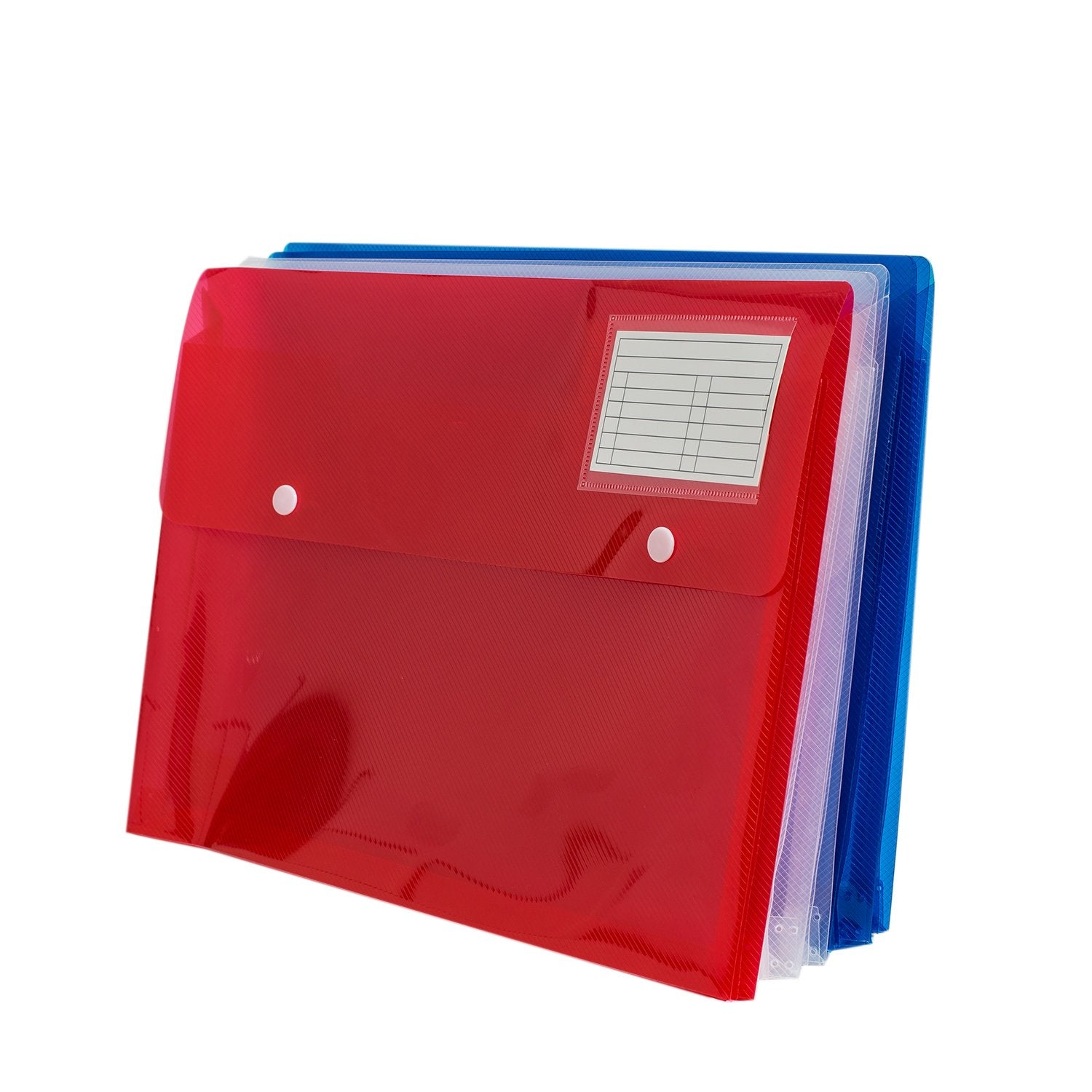 A4 Double Stud Wallets Assorted Colour, Pack of 5