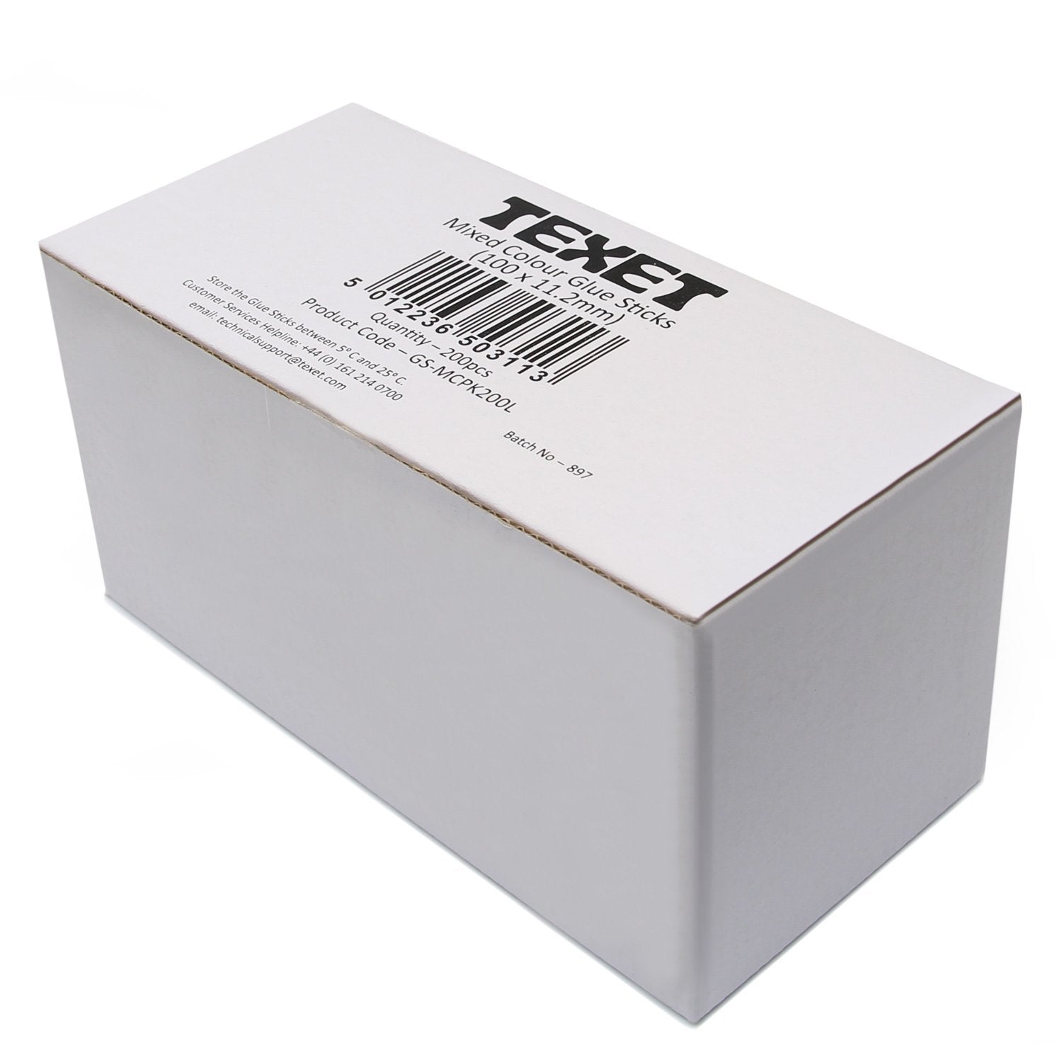 Mixed Colour Glue Sticks 100 x 11.2mm, Pack of 200