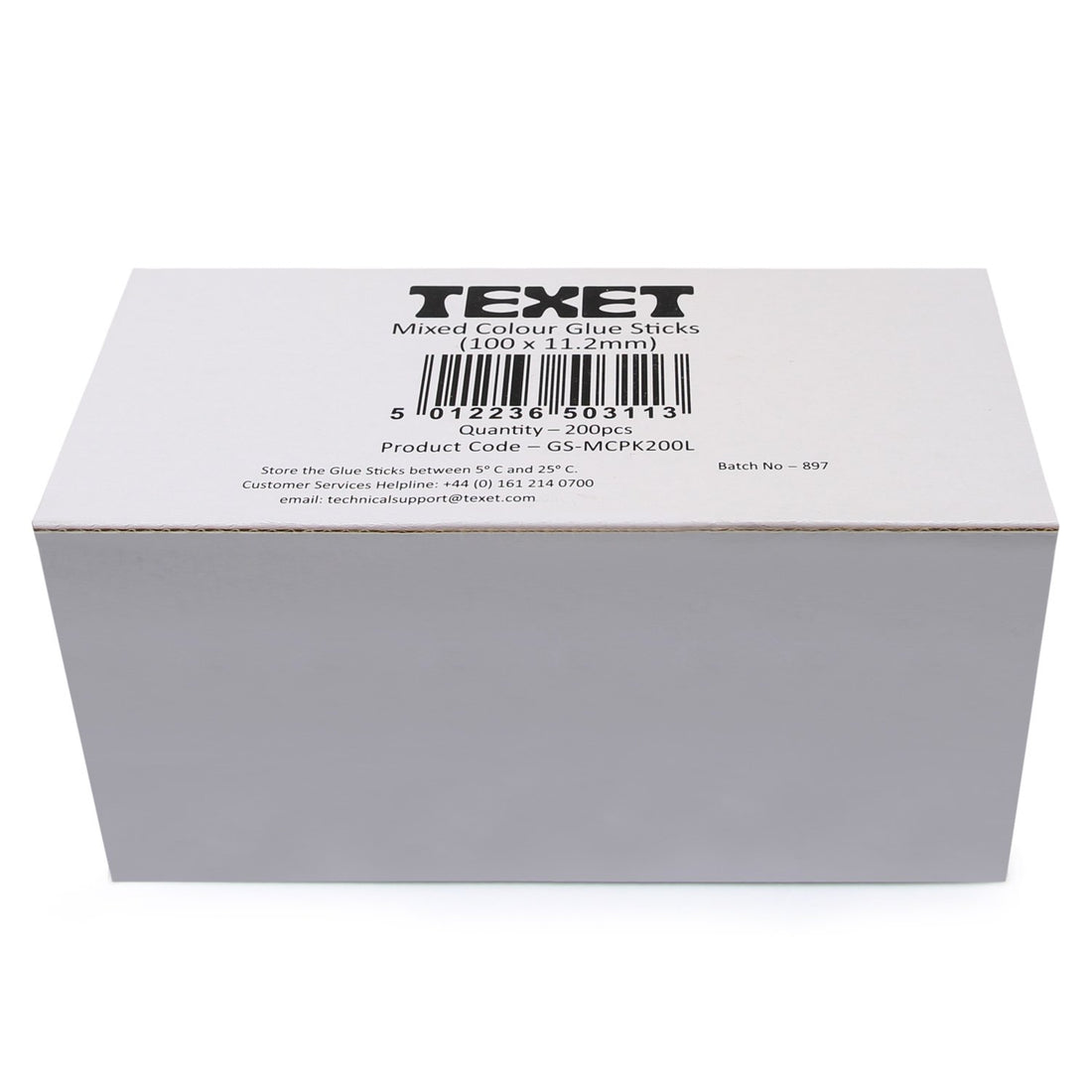 Mixed Colour Glue Sticks 100 x 11.2mm, Pack of 200