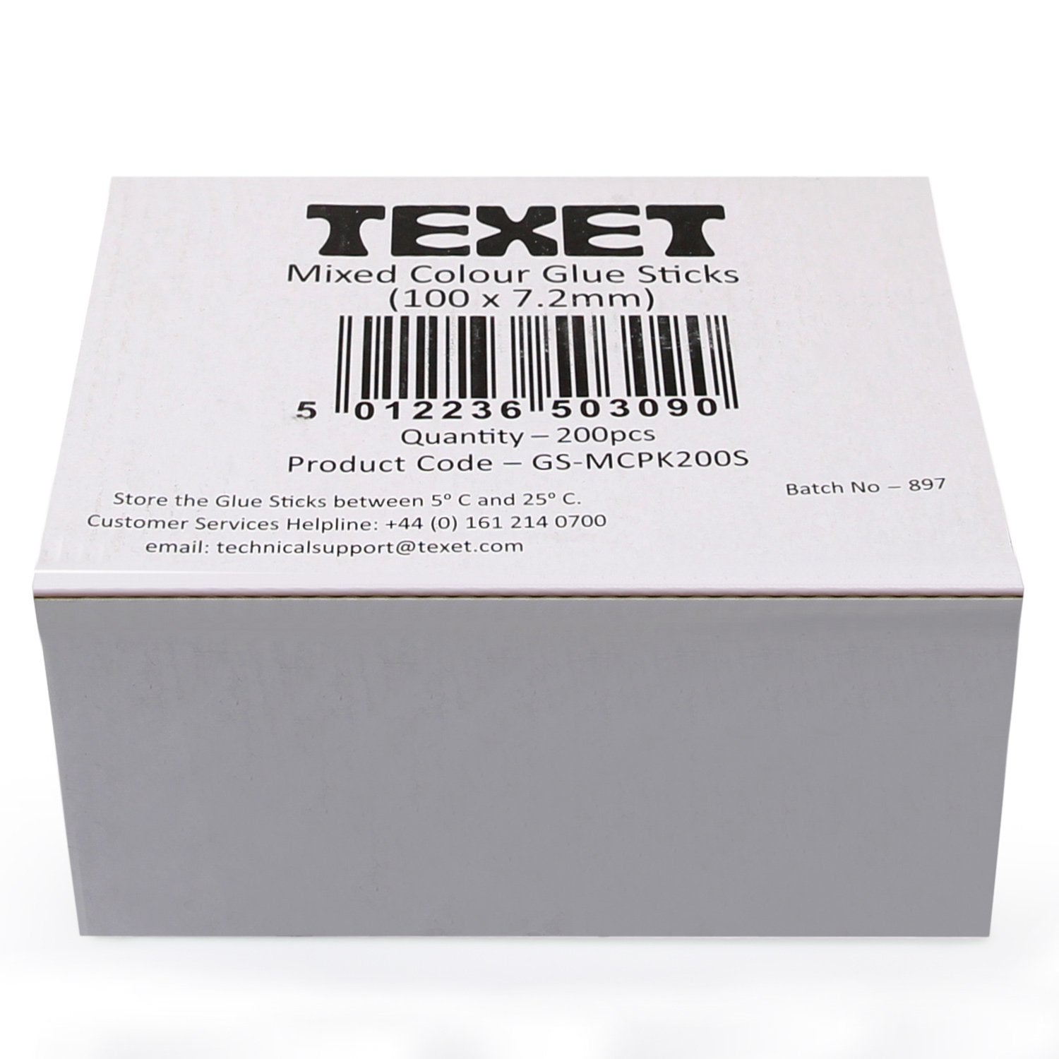 Mixed Colour Glue Sticks 100 x 7.2mm, Pack of 200