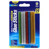 Mixed Colours Glitter Glue Sticks 100 x 7.2mm, Pack of 14