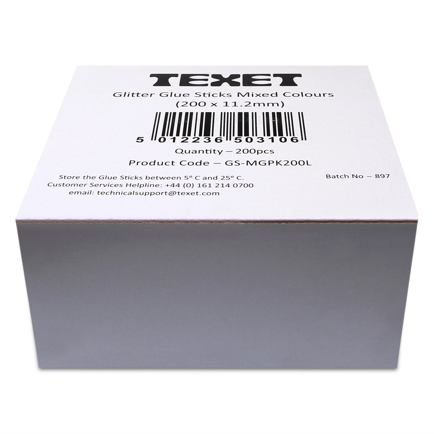 Glitter Glue Sticks Mixed Colours 200 x 11.2mm, Pack of 200