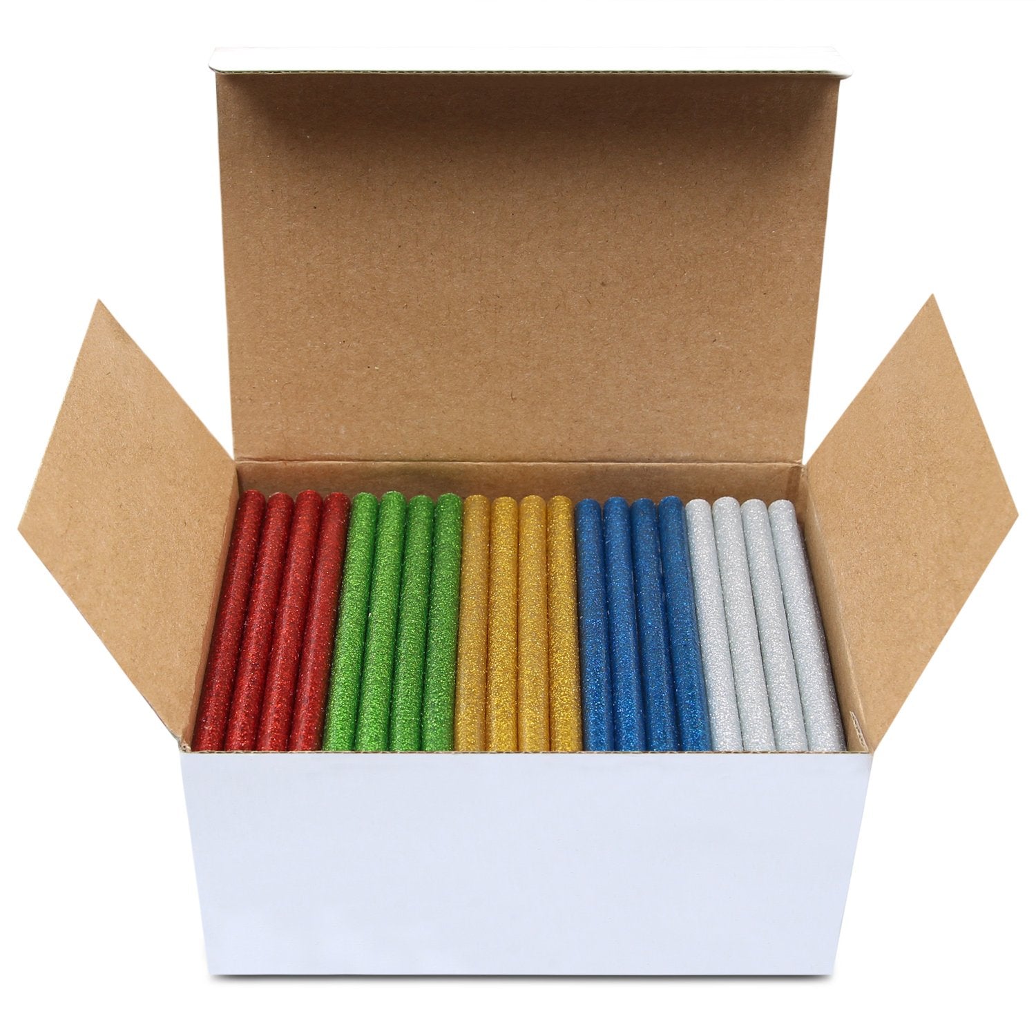 Glitter Glue Sticks Mixed Colours 100 x 7.2mm, Pack of 200