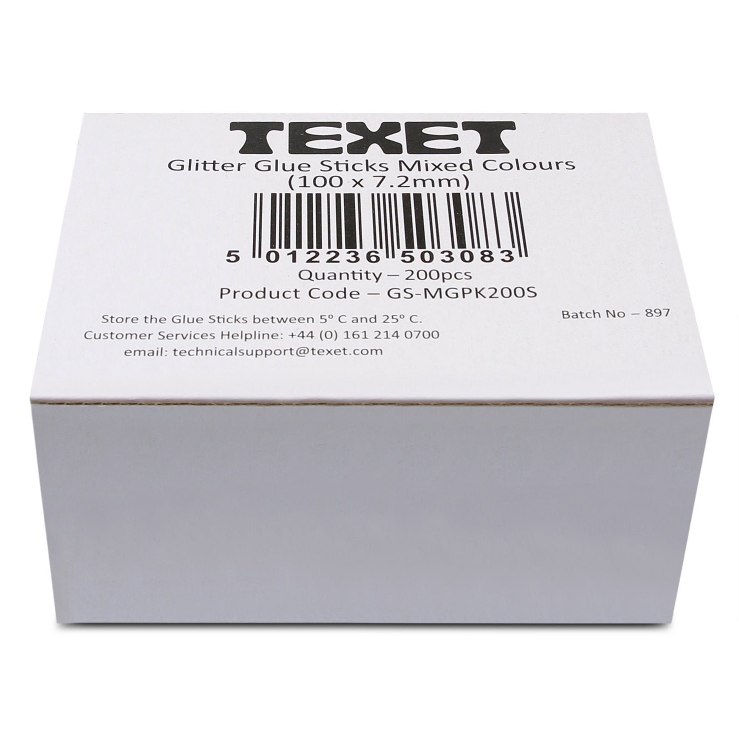 Glitter Glue Sticks Mixed Colours 100 x 7.2mm, Pack of 200