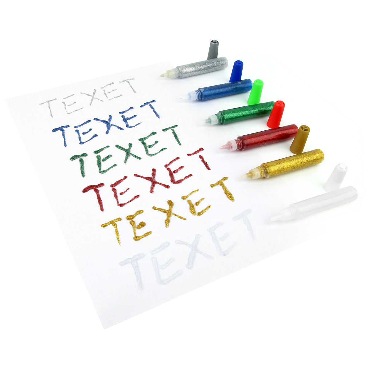 Glitter Glue Pen Tubes 10ml, Pack of 72