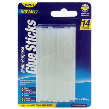 Hot Melt Glue Stick 100 x 7.2mm, Pack of 14