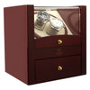 High Gloss Dual Case Watch Winder with Storage