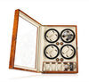 Marble Burlwood High Gloss Watch Winder, Winds up to 8 Watches Plus Storage