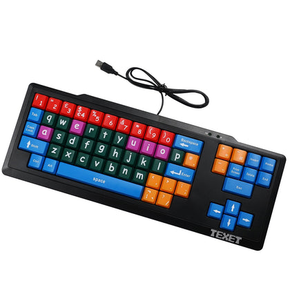 Wired Multi Colour Large Key Keyboard