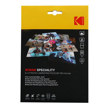 Size: 6x4, 150 mcn Pack 25 Photo Laminating Pouches